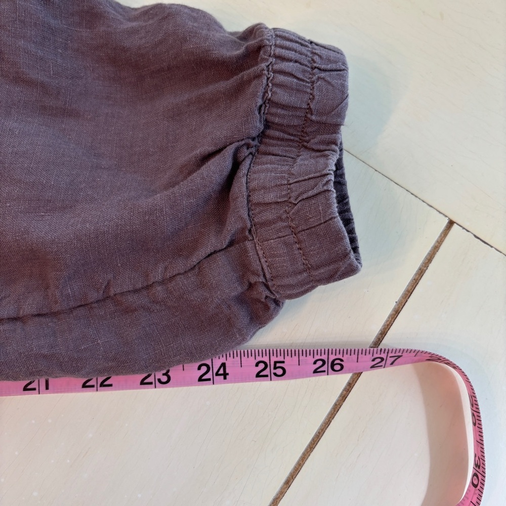 C&C California Linen Jogger Pants Women’s Large Brown Utility Cargo Pants - Picture 8 of 9